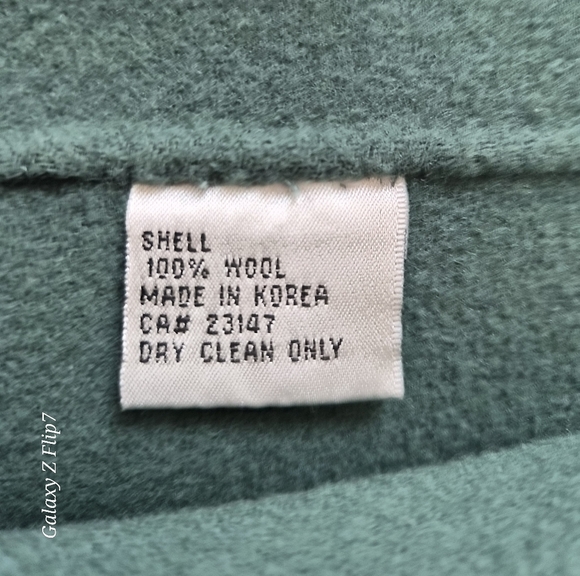 Talbots Petites 100% Wool Coat - Sage Green - Size 16P - Vintage - Picture 3 of 12